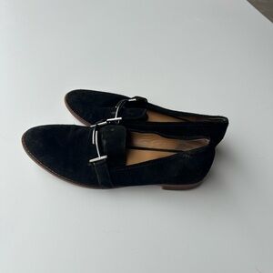 Franco Sarto Black Suede Flats
